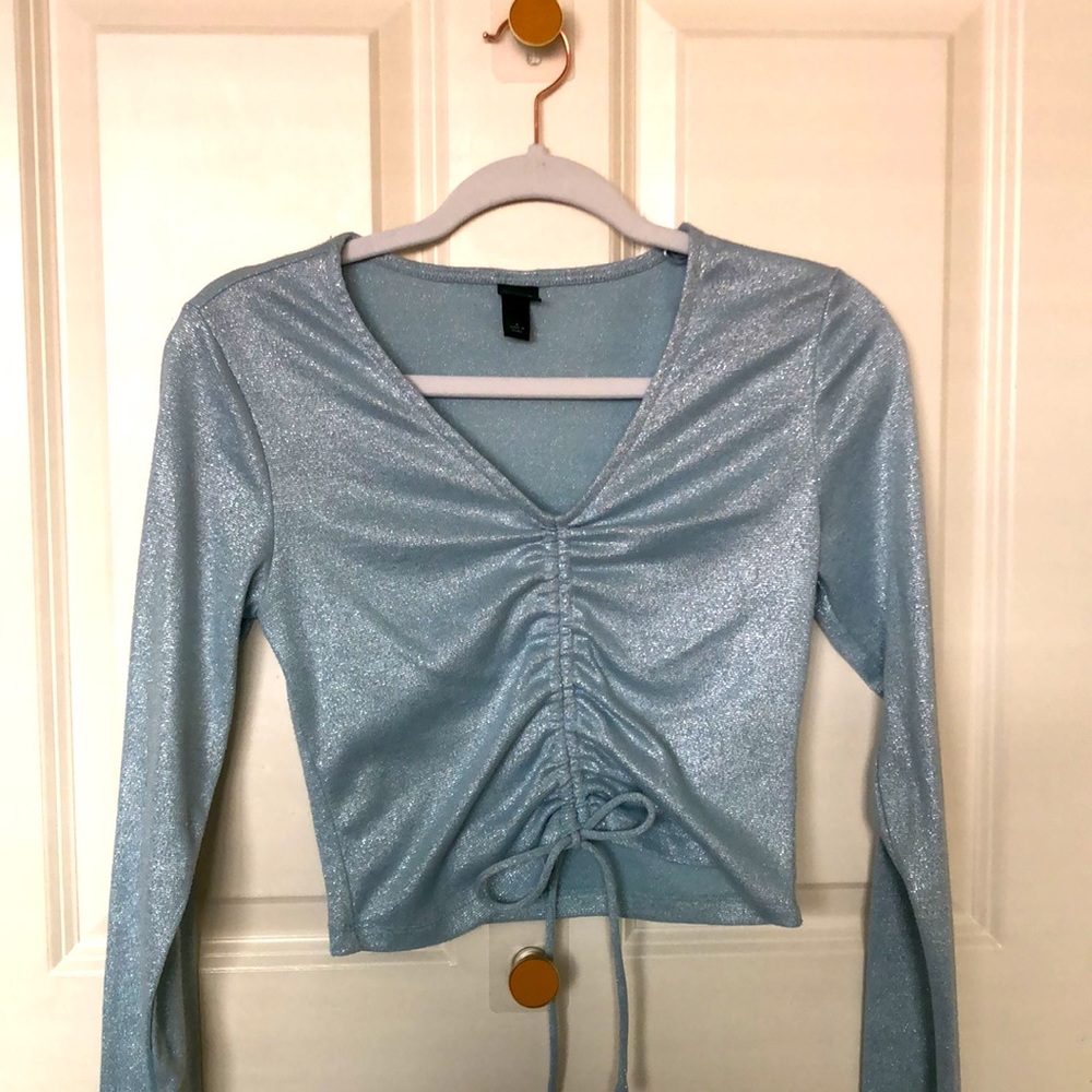 Blue Crop Top